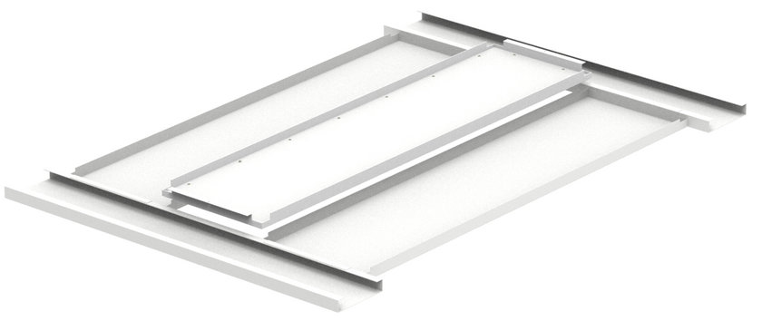 Cyanlite HO330 LED panel light for hook-over metal ceiling installation